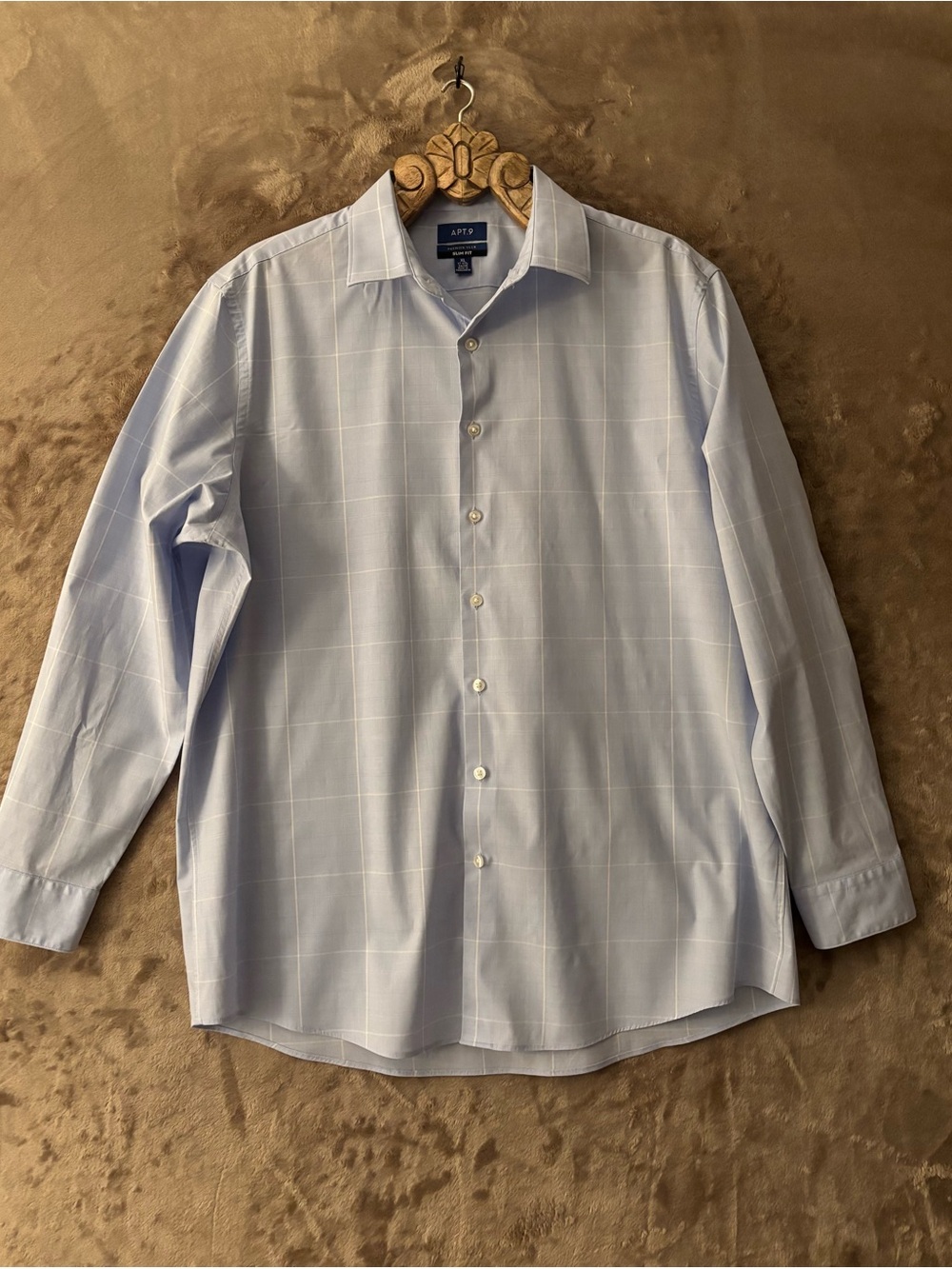 Apt. 9 Men’s Premier Flex Slim Fit Windowpane Button-Up Dress Shirt XL